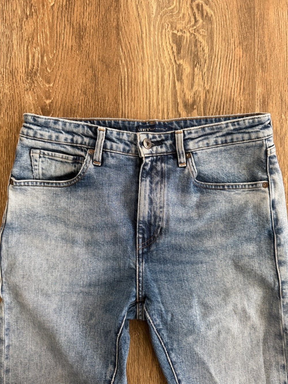 Levi's Men's Straight Light Blue Denim Jeans 32/32 - Picture 2 of 8